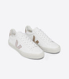 CHAUSSURE EN CUIR BLANC LOGO GOLD VEJA 