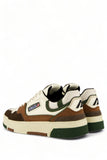 CHAUSSURE AVEC LOGO CAOUTCHOUC EN RELIEF MARRON VERT SUR LE TALON AUTRY 