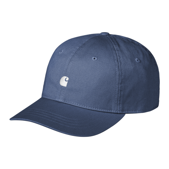 CASQUETTE BLUE IRIS NAVY BLEU MARINE CARHARTT LOGO BLANC HOMME FEME MEN WOMEN ETE PRINTEMPS CONFORT LEGER STYLE MODE CAP HAUT COLLECTION SS25 VERSAILLES BOUTIQUE 