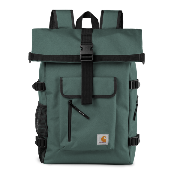 PHILIS BACKPACK SILVER PINE CARHARTT WIP ACCESOIRE MIXTE NOUVELLE ECOLELCTION COURSIER VELO GRAND SAC LOGO CARHARTT STREETWEAR VERSAILLES