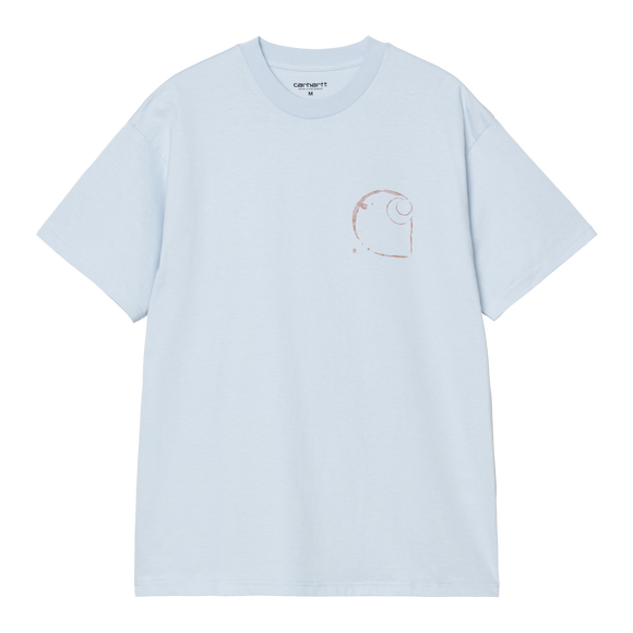 TEE SHIRT COUPE LOOSE LOGO POITRINE CARHARTT JAVA AIR SKY BLEU CIEL NOUVELLE COLLECTION ETE 2025 VERSAILLES