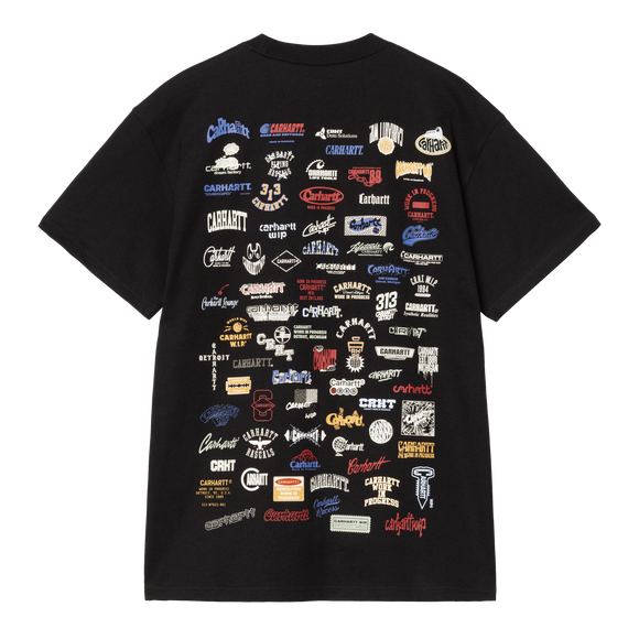 TEE SHIRT SHORT SLEEVE LOGO BLACK CARHARTT WIP COUPE LOOSE MIXTE STREETWEAR NOUVELLE COLLECTION