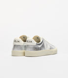 BASKET FEMME CAMPO EN CUIR ARGENT LOGO BLANC VEJA NOUVEAU BOUTIQUE VERSAILLES MULTIMARQUES